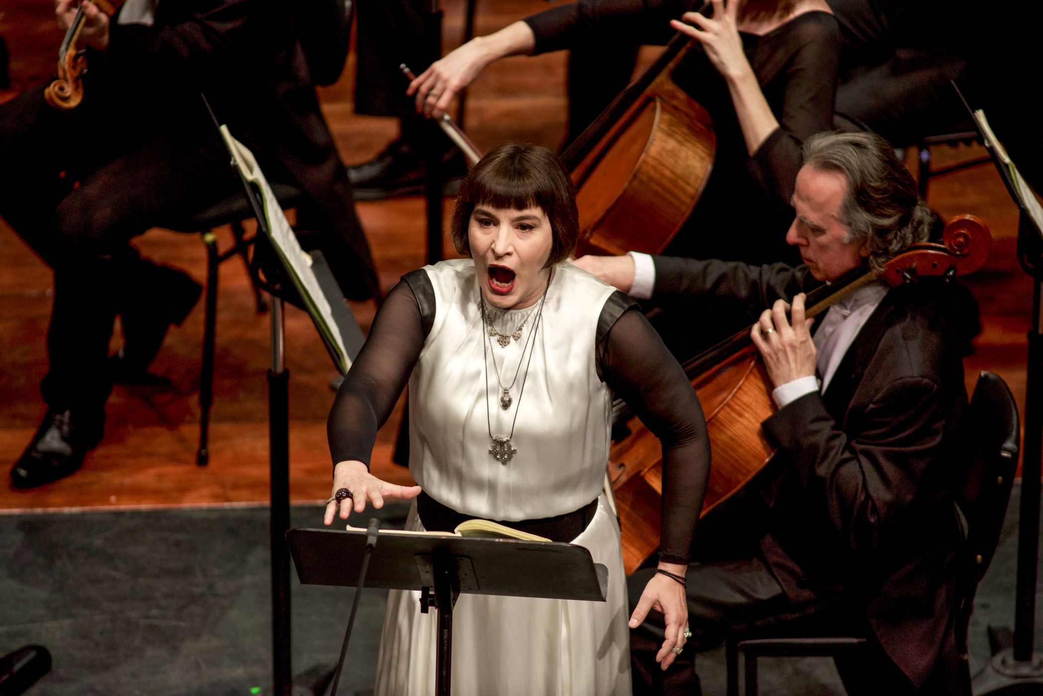 Gun-Brit Barkmin performing the role of Isolde.