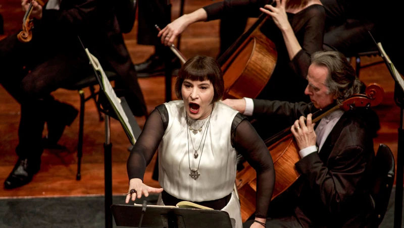 Gun-Brit Barkmin performing the role of Isolde.