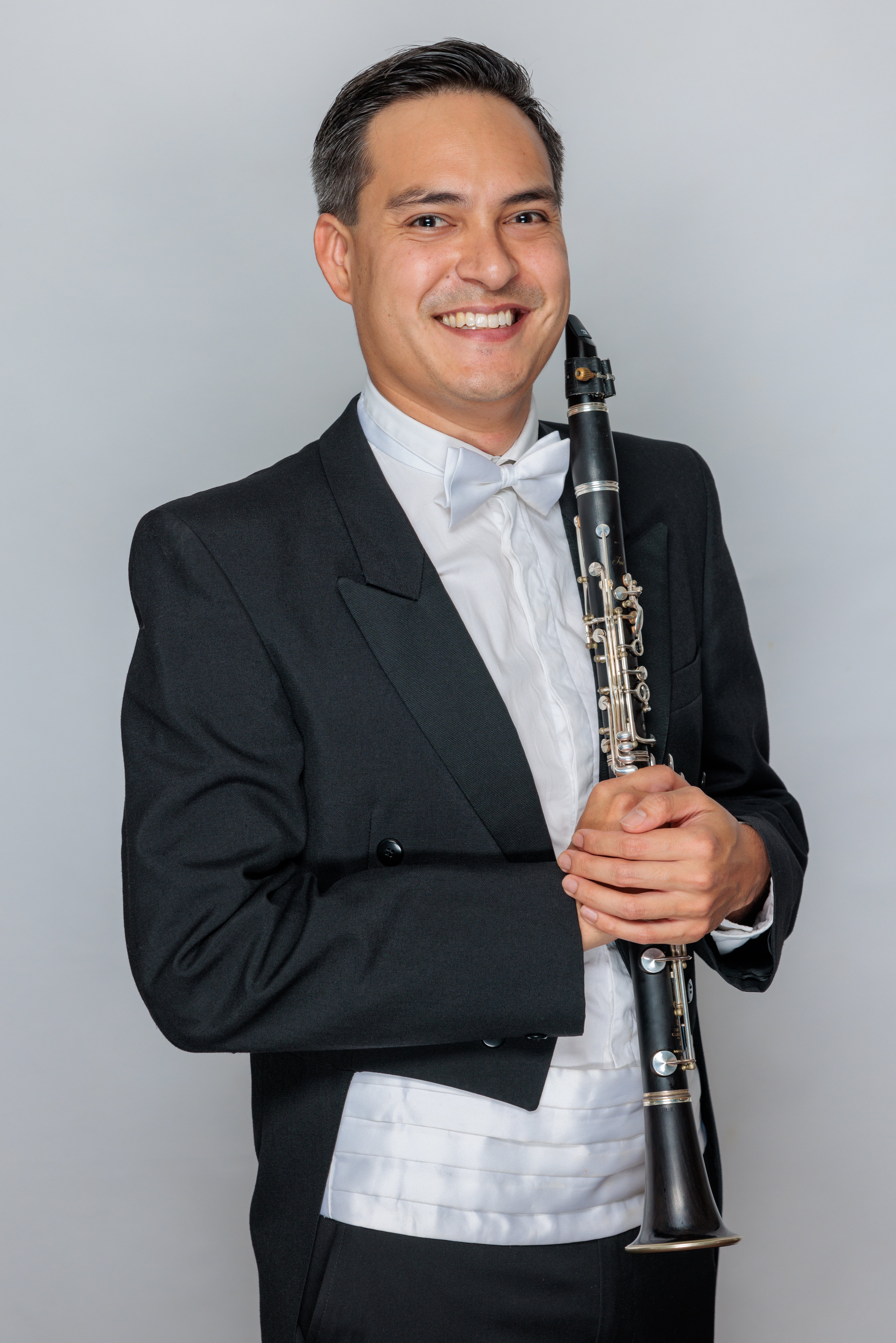 Som Howie holiding his clarinet 