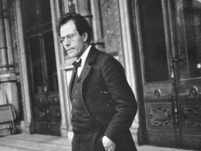 Gustav Mahler in the foyer of the Vienna State Opera House, ca. 1897–1907.
