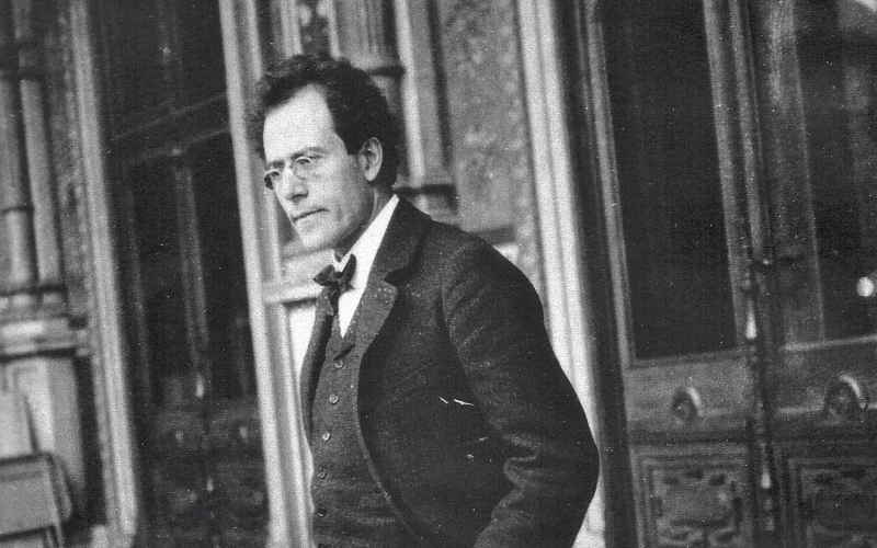Gustav Mahler in the foyer of the Vienna State Opera House, ca. 1897–1907.